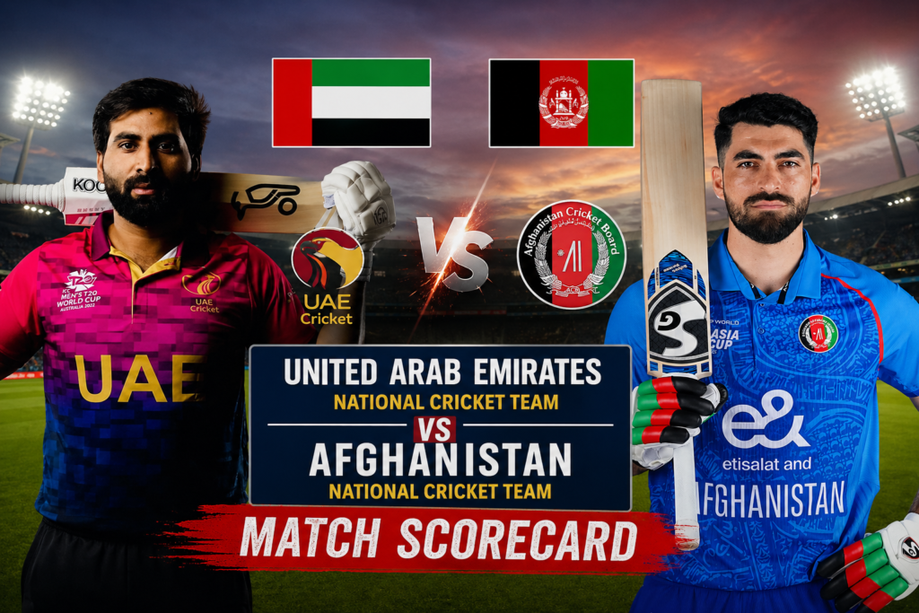 United Arab Emirates National Cricket Team Vs Afghanistan National Cricket Team Match Scorecard