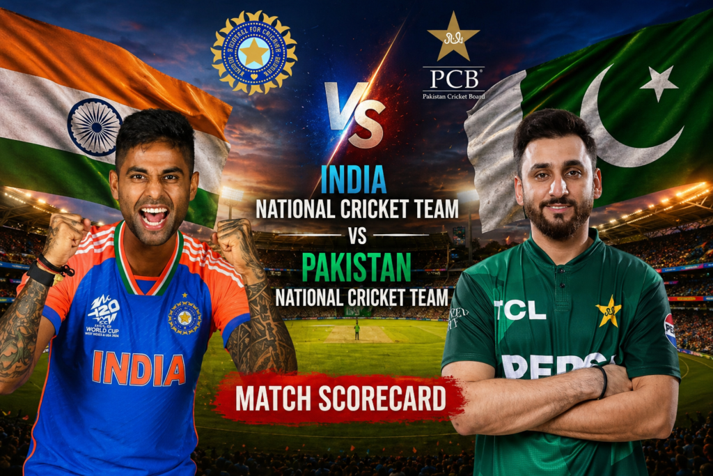 India National Cricket Team Vs Pakistan National Cricket Team Match Scorecard