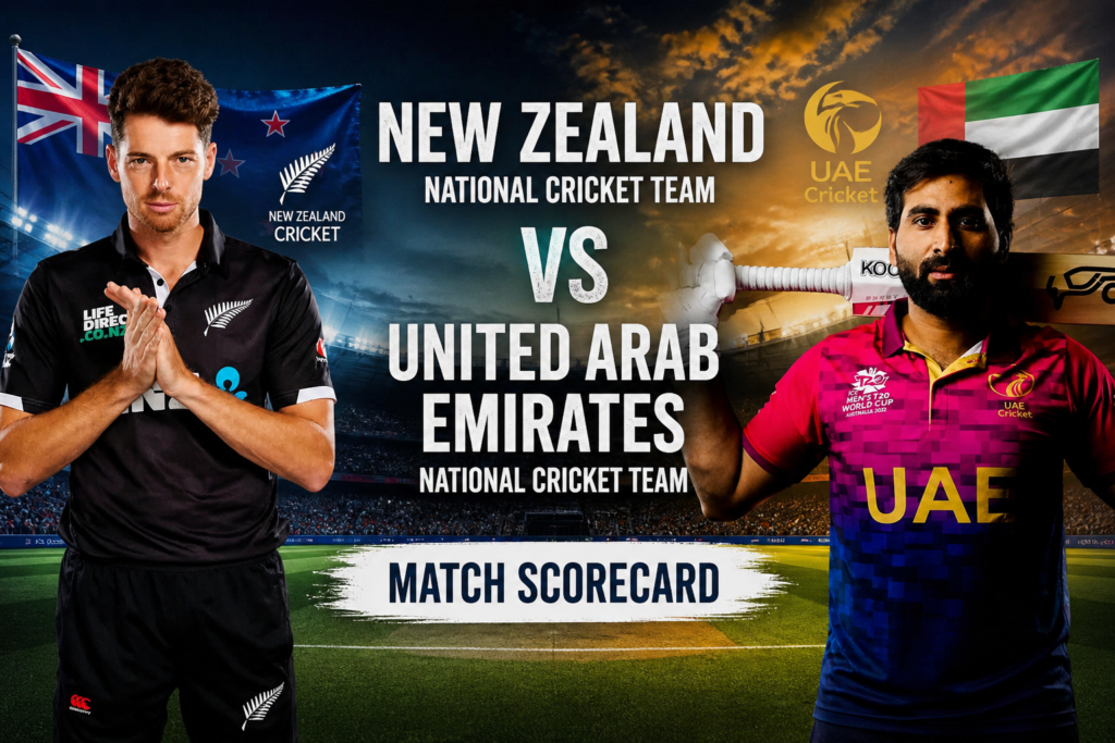 New Zealand National Cricket Team Vs United Arab Emirates National Cricket Team Match Scorecard